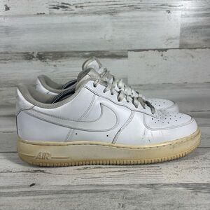 Nike Men Air Force 1 Triple White Sneakers Casual‎ Shoes Low 316122-111 Size 11